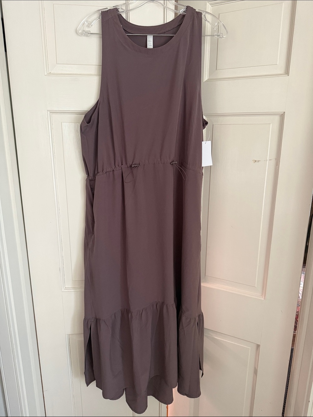 Zella Sleeveless Midi Dress in Grey Plum